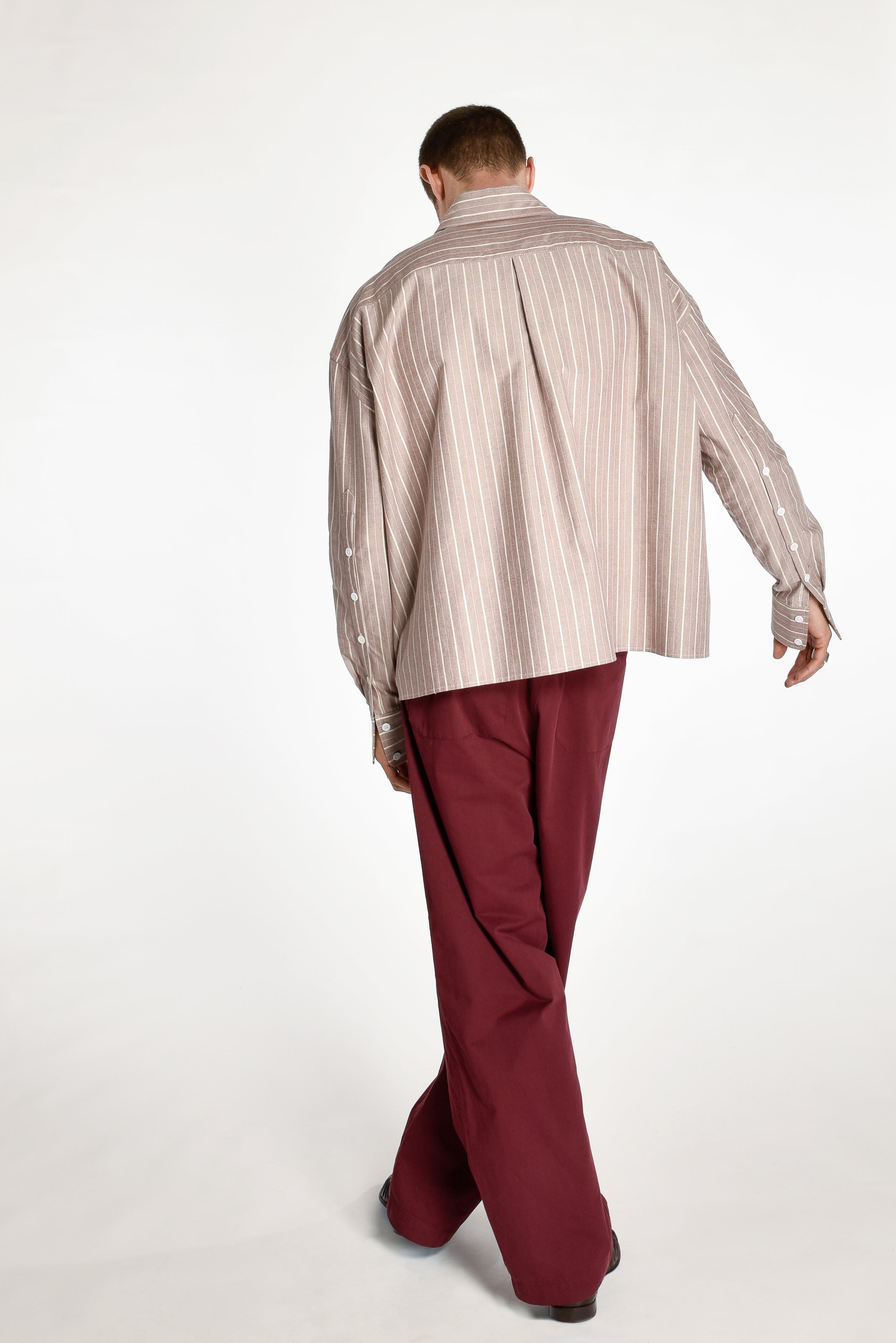 Maroon Striped Mercer Shirt
