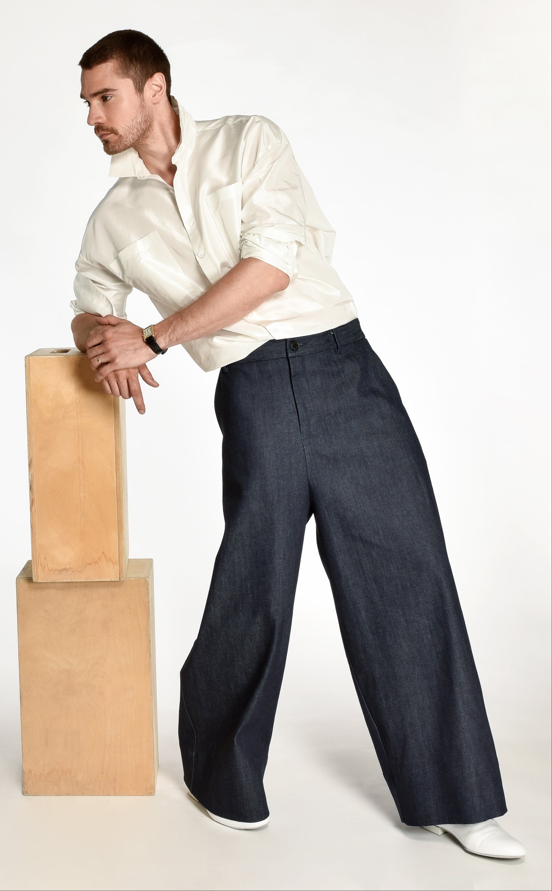 White Silk Opera Shirt