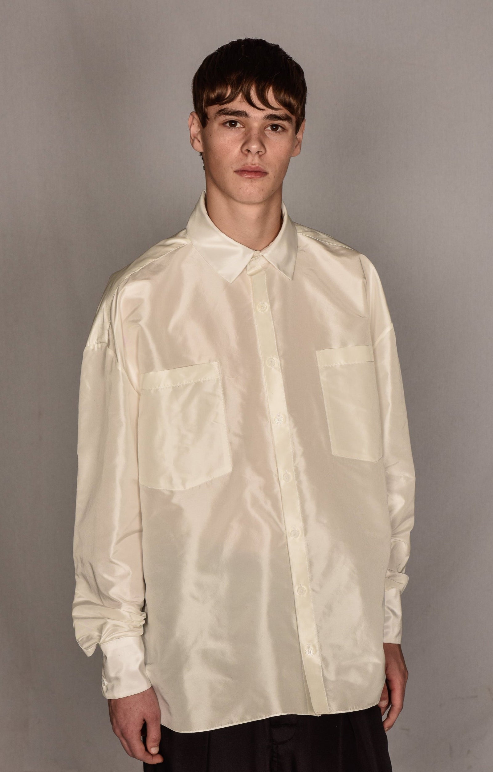 White Silk Opera Shirt