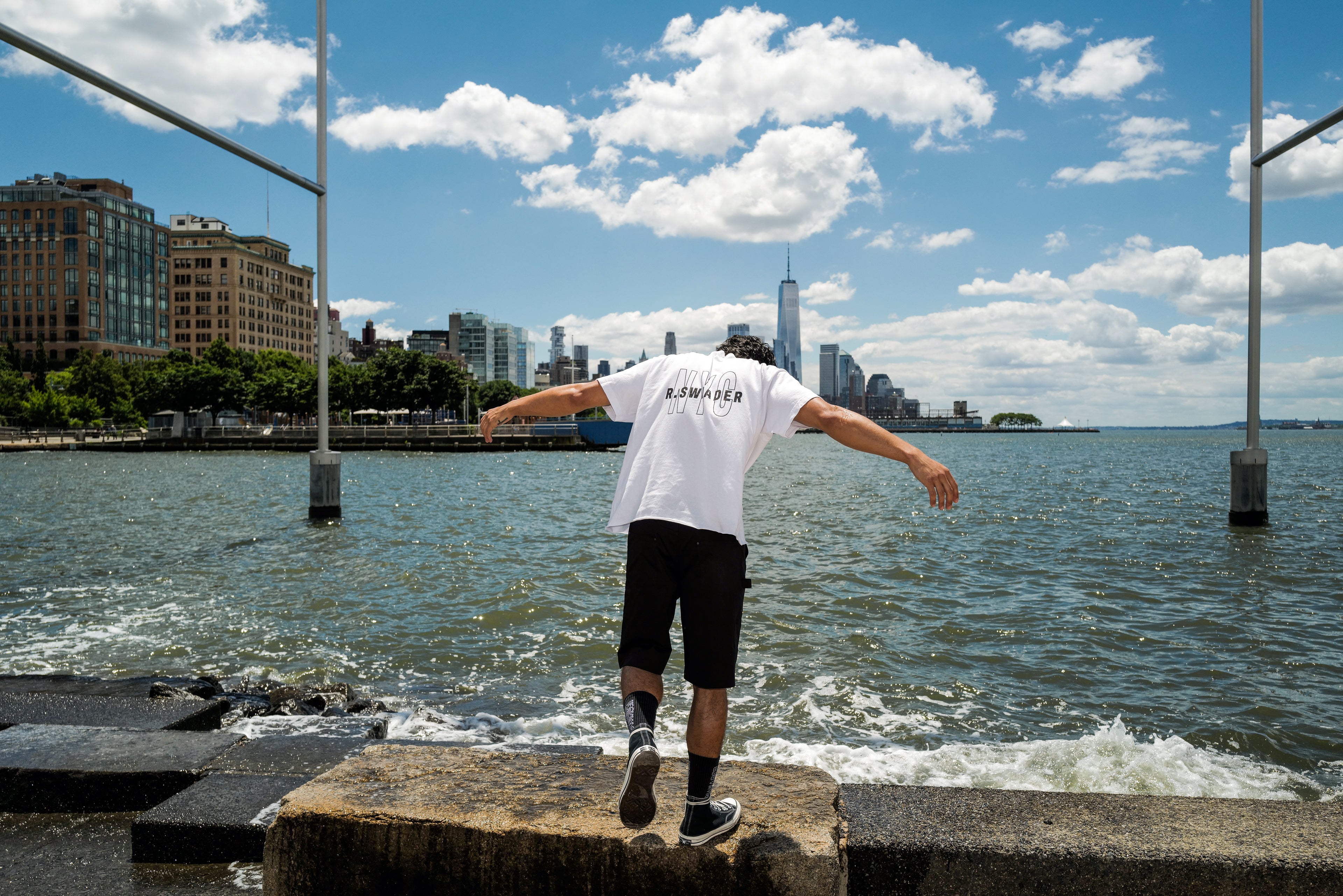 Cropped NYC White Tee