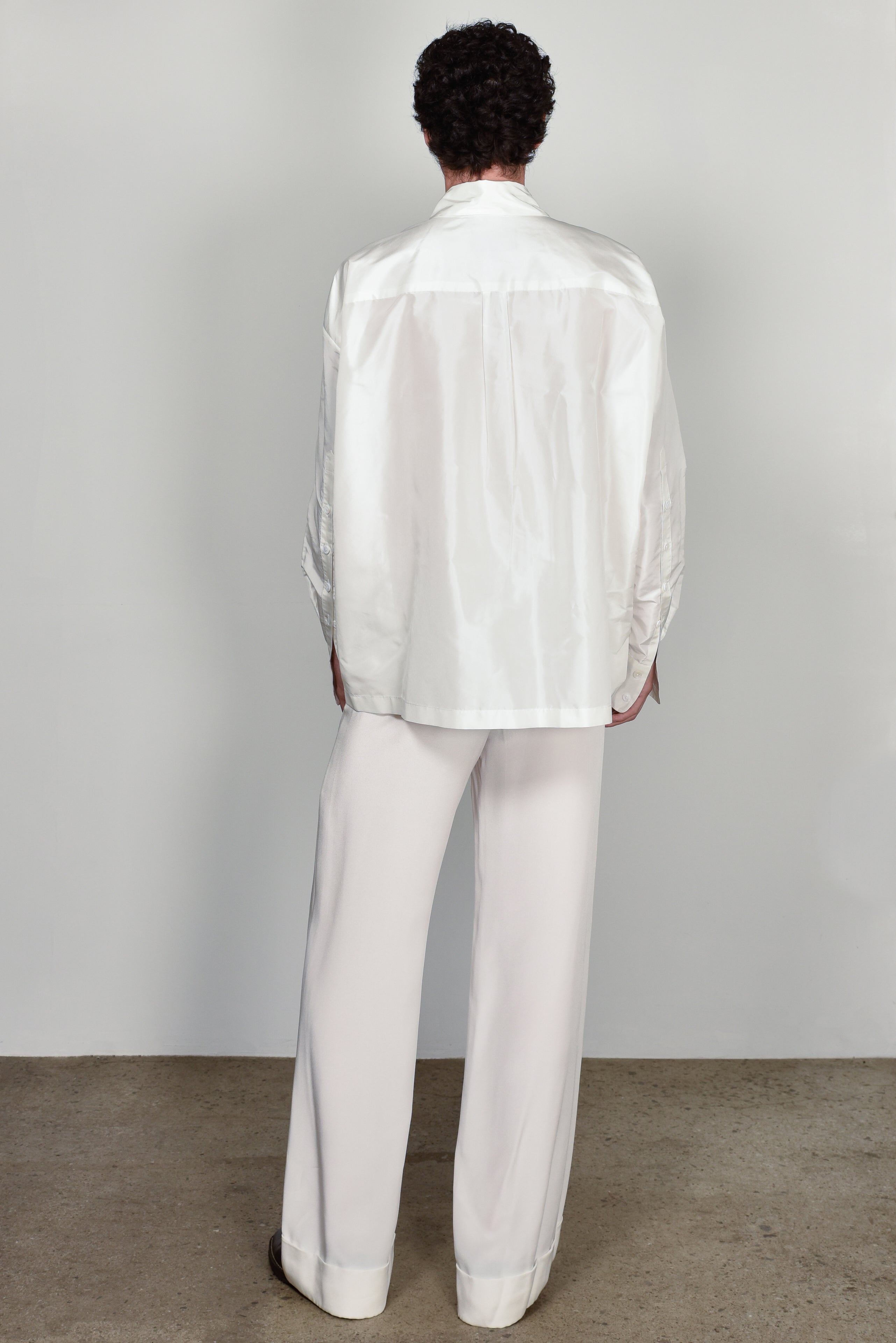 White Silk Opera Shirt