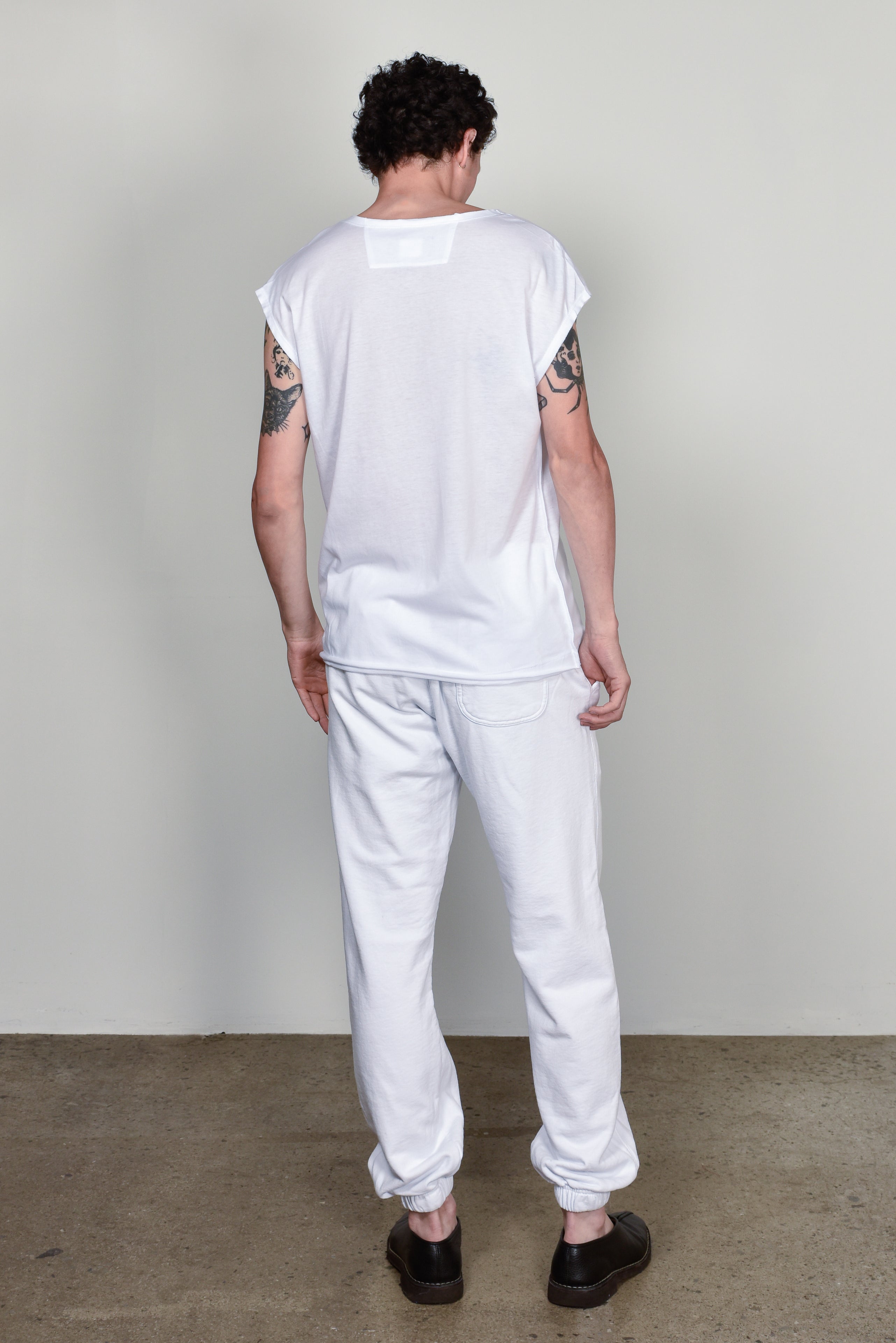 White Muscle Tee