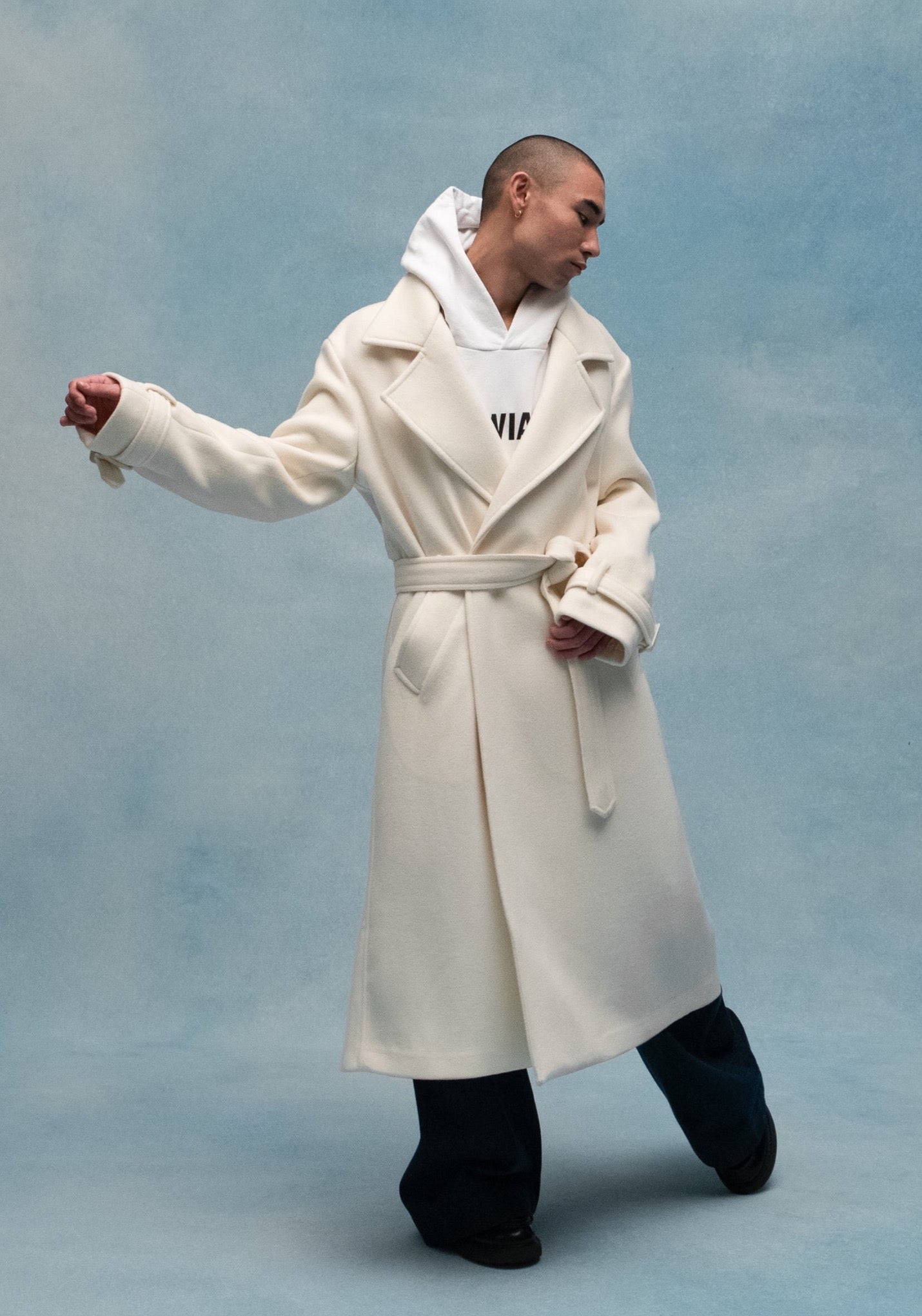 White Thompson Wool Coat