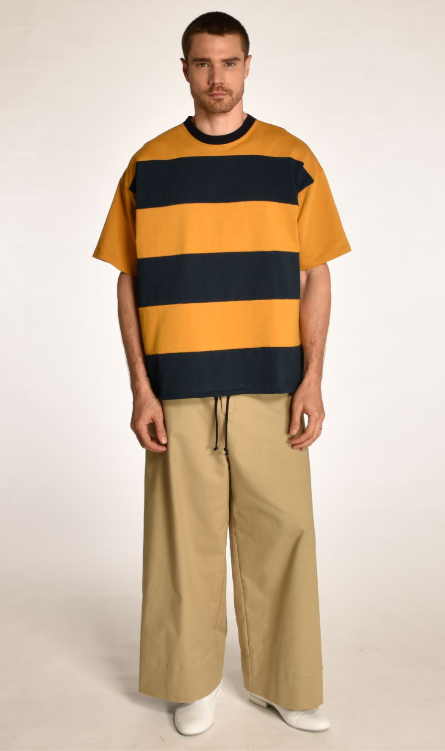 Navy and Marigold Rugby Tee