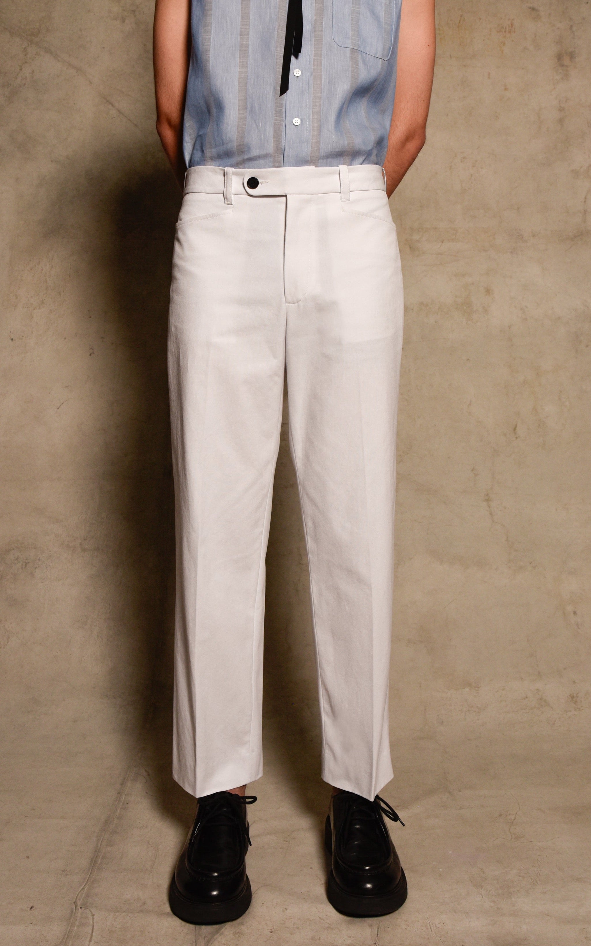 White Soho Trousers