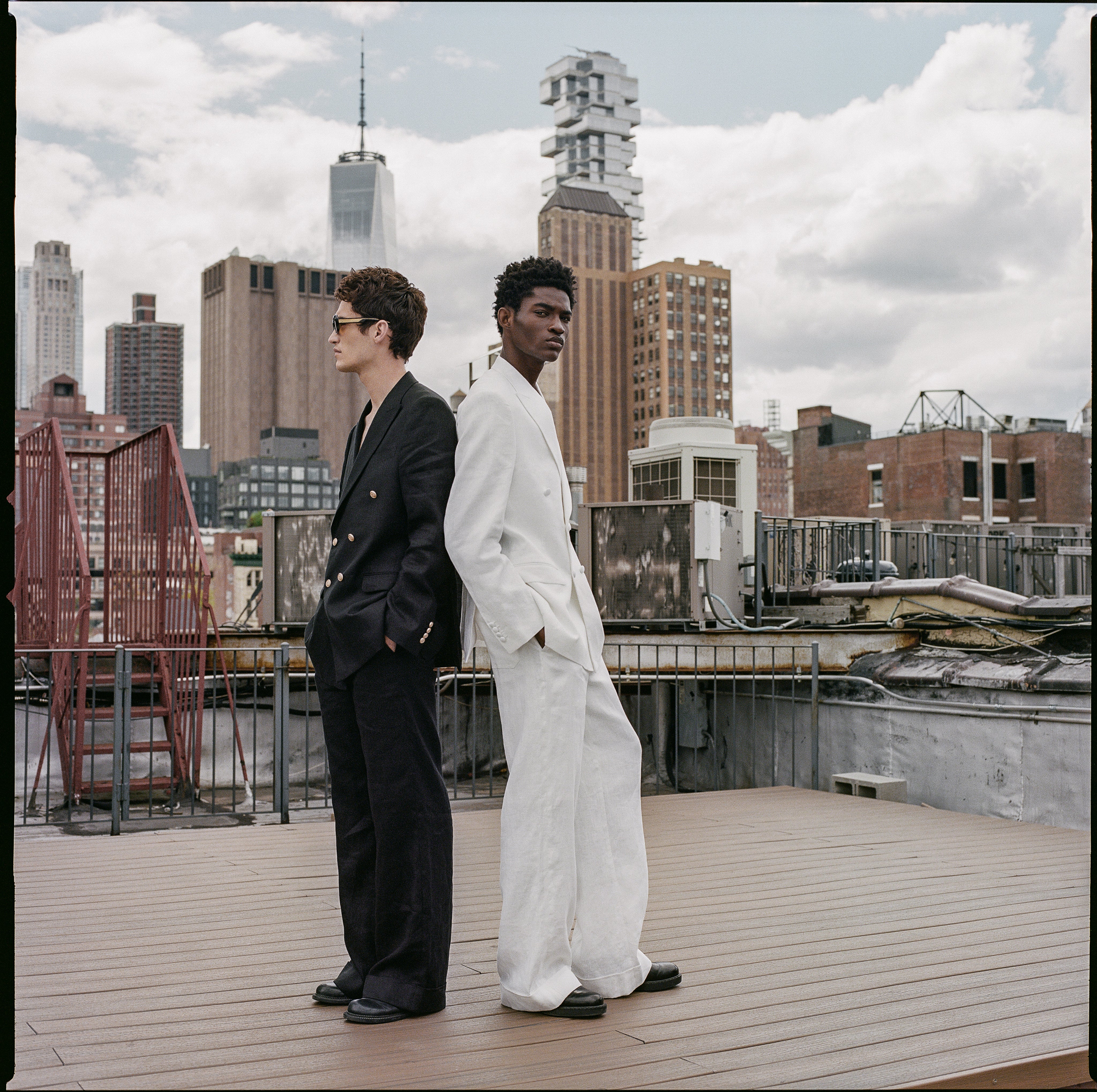 White Linen Jeremy Trousers
