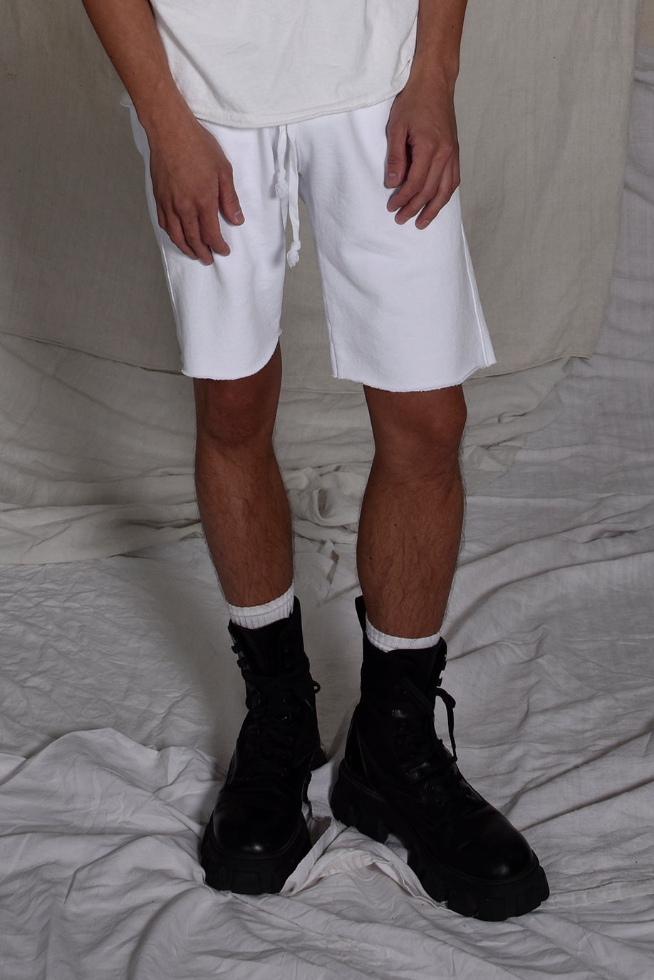 White Abe Shorts